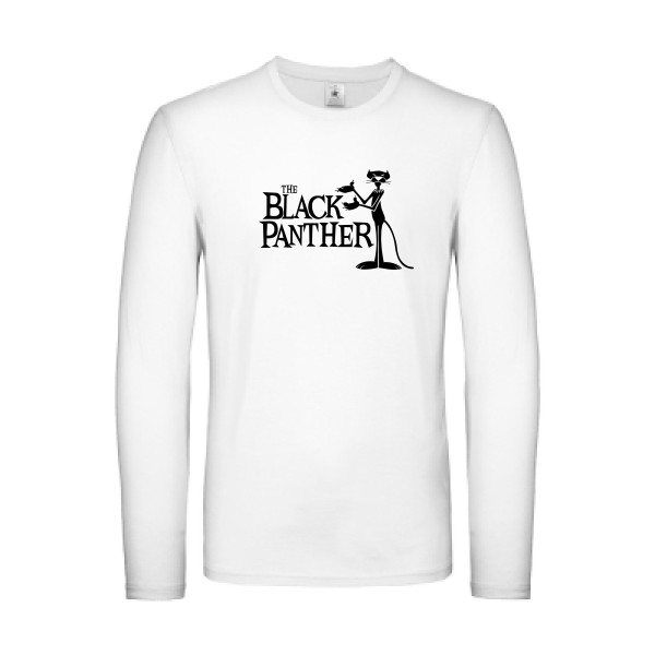 The black panther -T-shirt manches longues léger cool Homme -B&C - E150 LSL -thème  cinema - 