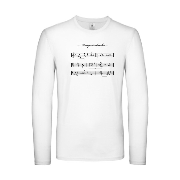 Musique de chambre - T-shirt manches longues léger coquin pour Homme -modèle B&C - E150 LSL - thème humour potache -