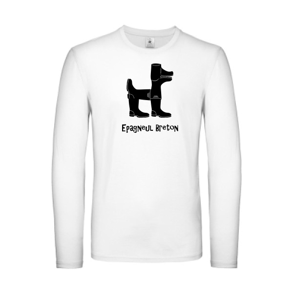 T-shirt manches longues léger Homme original - Epagneul breton - 