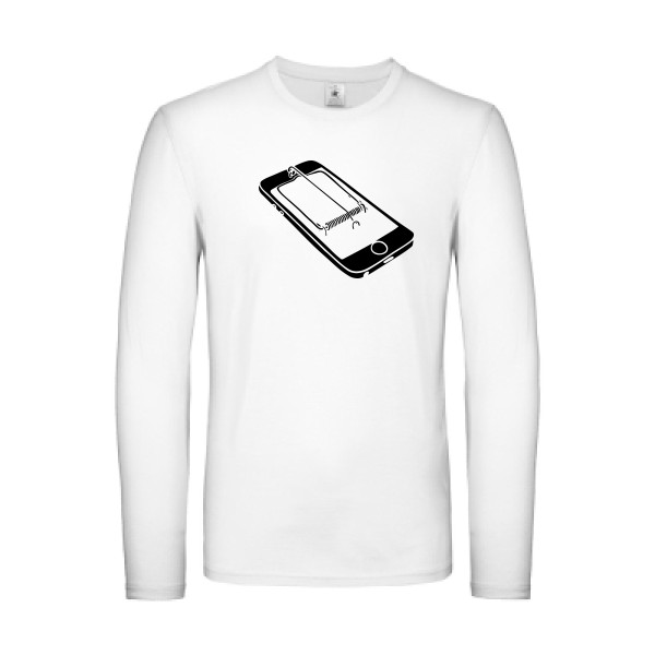 Piège - T-shirt manches longues léger amusant pour Homme -modèle B&C - E150 LSL - thème Geek et gamer -