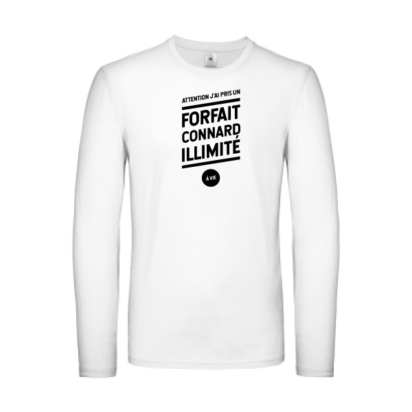 T-shirt manches longues léger - B&C - E150 LSL - Forfait connard illimité