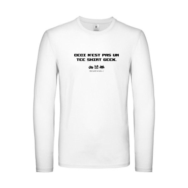 NO GEEK SHIRT - T-shirt manches longues léger Homme à message - B&C - E150 LSL - thème humour et bons mots