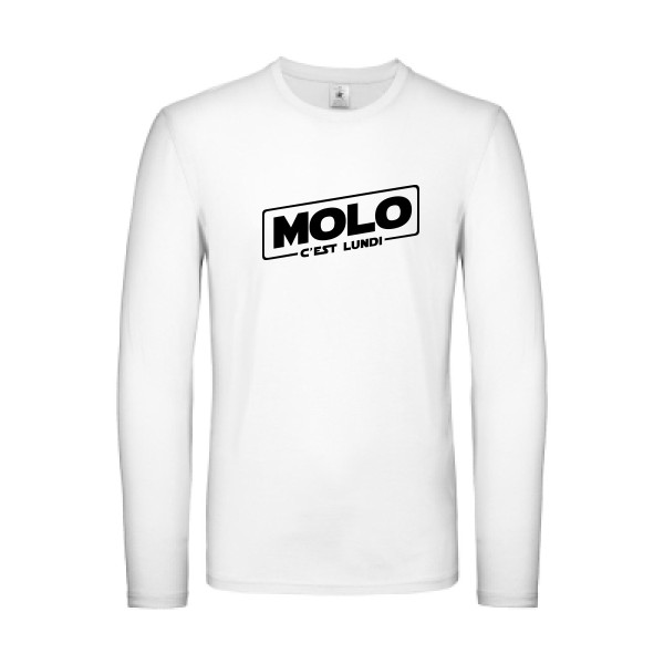 Molo c'est lundi -T-shirt manches longues léger Homme original -B&C - E150 LSL -Thème original-