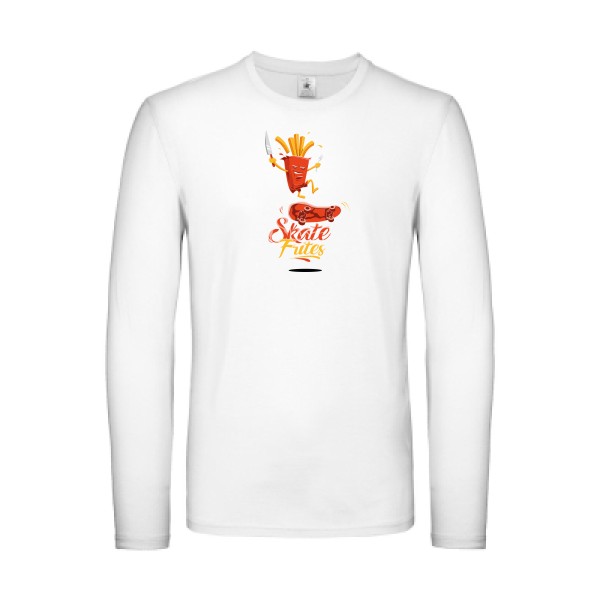 SKATE -T-shirt manches longues léger geek  -B&C - E150 LSL -thème  humour  - 