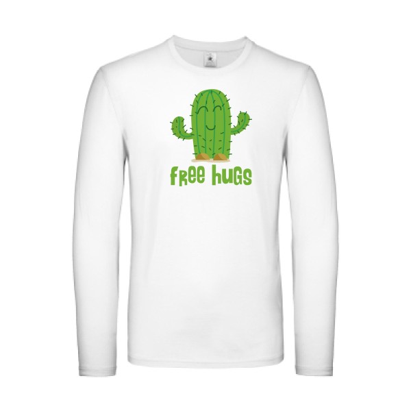 FreeHugs- T-shirt manches longues léger Homme - thème tee shirt humoristique -B&C - E150 LSL -