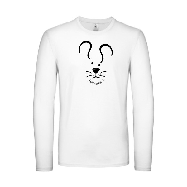Lapin Compris ?! - T-shirt manches longues léger délire pour Homme -modèle B&C - E150 LSL - thème humour potache -