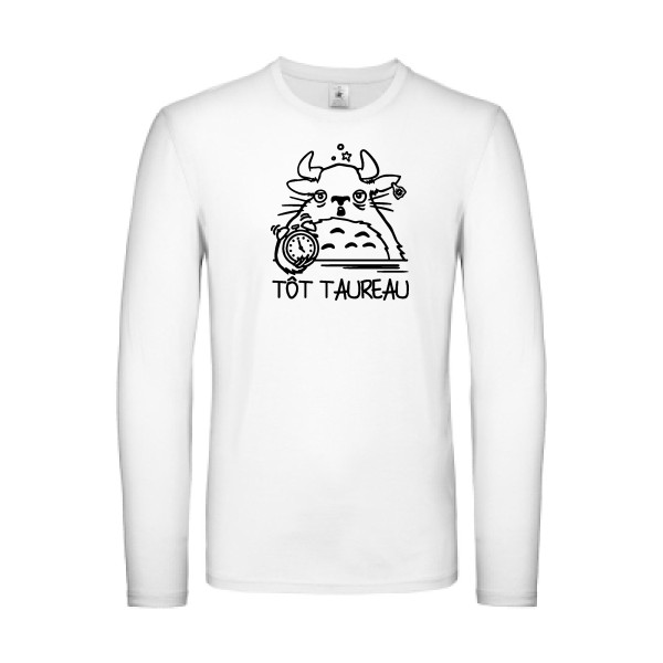 Tot Taureau - Tee shirt rigolo - modèle B&C - E150 LSL -Homme -