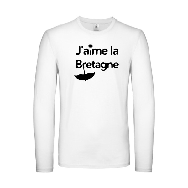 T-shirt manches longues léger - B&C - E150 LSL - J'aime la Bretagne