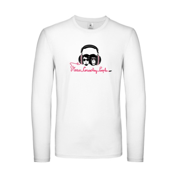T-shirt manches longues léger original Homme  - Music Connecting People - 