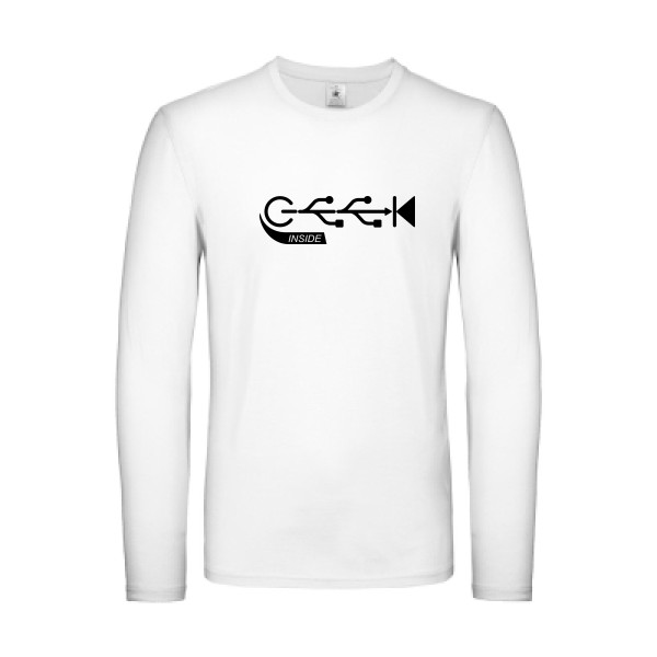 T-shirt manches longues léger Homme geek - Geek inside - 