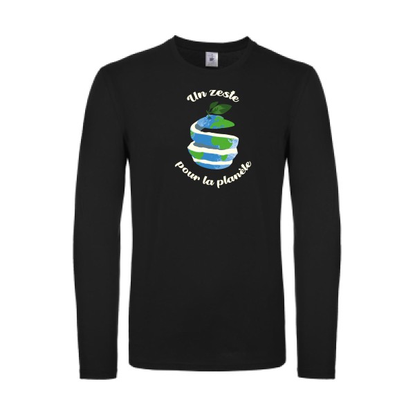 Un p'tit zeste... -T-shirt manches longues léger ecolo original - Homme -B&C - E150 LSL -thème  ecologie - 