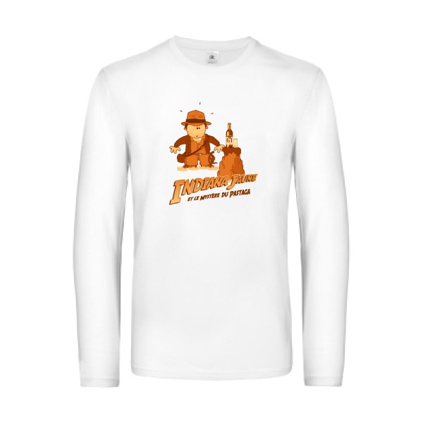 Indiana - T-shirt manches longues Homme alcool - B&C - E190 LSL - thème alcool et parodie-