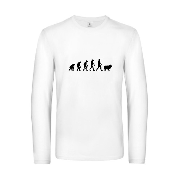 PanurgeEvolution - T-shirt manches longues évolution Homme - modèle B&C - E190 LSL -thème humour -