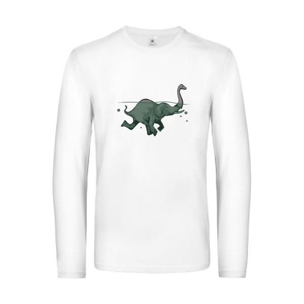 Loch Ness Attraction -T-shirt manches longues geek original Homme  -B&C - E190 LSL -Thème geek original -