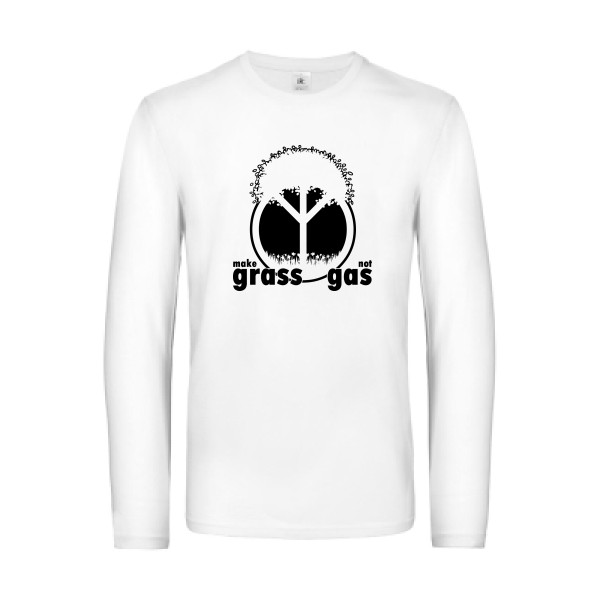 make grass, not gas-T shirt ecolo -B&C - E190 LSL