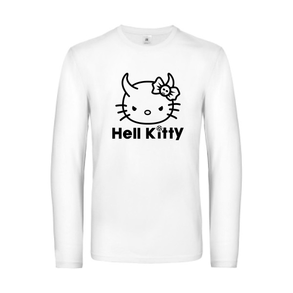 Hell Kitty - Tshirt rigolo-B&C - E190 LSL