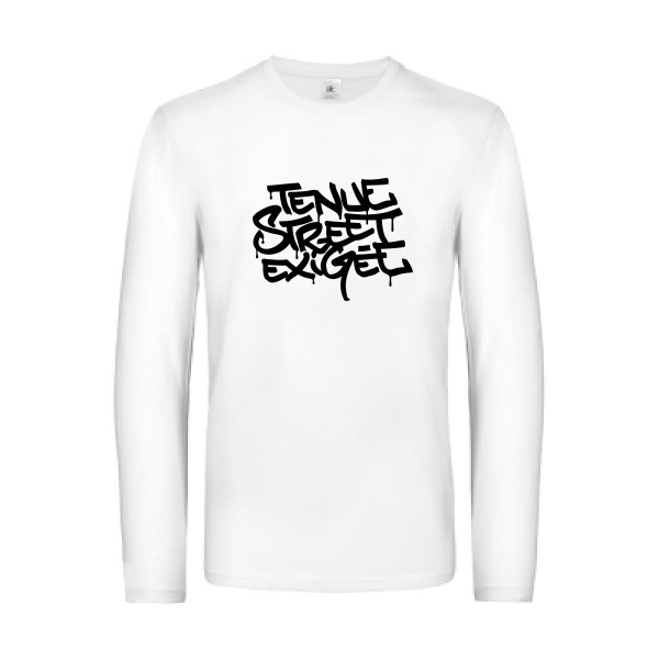 Tenue street exigée -T-shirt manches longues streetwear Homme  -B&C - E190 LSL -Thème streetwear -