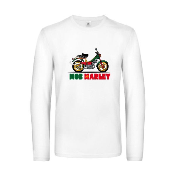 Mob Marley - T-shirt manches longues reggae Homme - modèle B&C - E190 LSL -thème musique et bob marley -