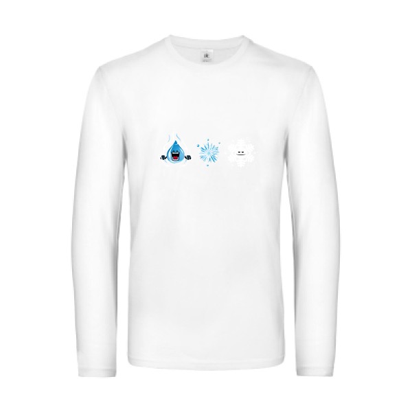 SnowFlake - T-shirt manches longues drôle Homme  -B&C - E190 LSL - Thème original et drôle -