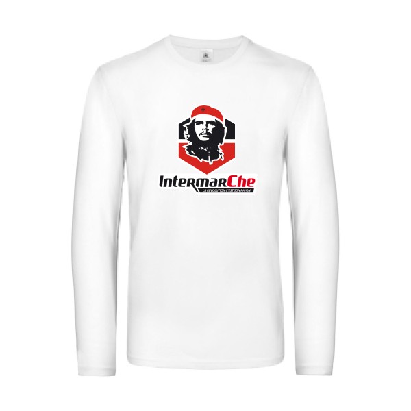 IntermarCHE - T-shirt manches longues detournement Homme - modèle B&C - E190 LSL -thème revolution et parodie -