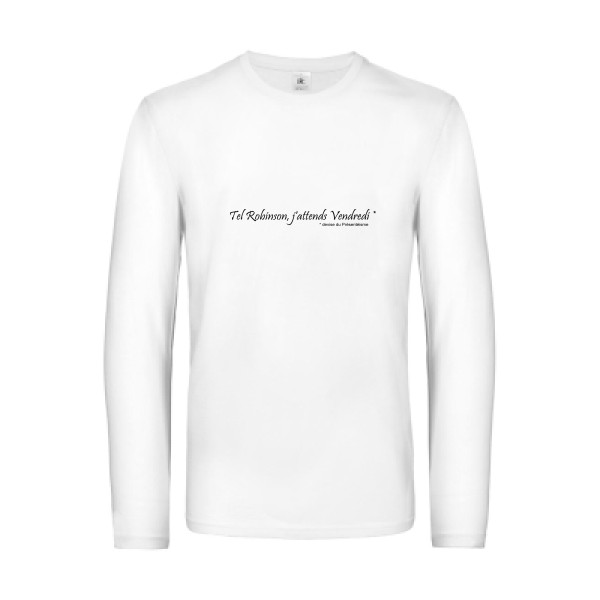 Yes, Vendredi ! - T-shirt manches longues  - modèle B&C - E190 LSL -thème litterature et humour -