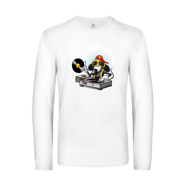 Mickey house v2 -T-shirt manches longues mickey Homme  -B&C - E190 LSL -Thème parodie et musique -
