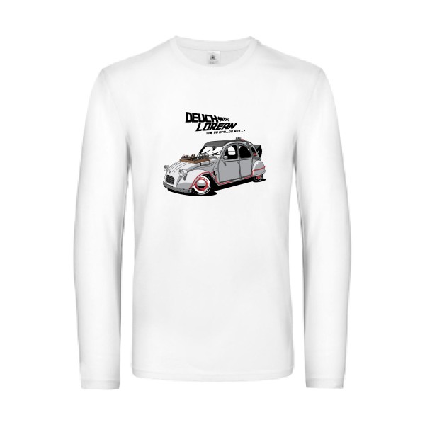 DEUCHLOREAN - T-shirt manches longues thème automobile - vêtement original pour  Homme -