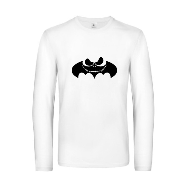 BATJACK - T-shirt manches longues drole pour Homme -modèle B&C - E190 LSL - thème parodie et cinéma -