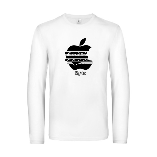 BigMac -T-shirt manches longues Geek- Homme -B&C - E190 LSL -thème  parodie - 