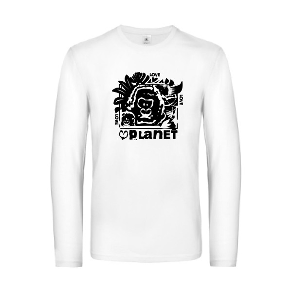 T-shirt manches longues Homme original - love planet - 