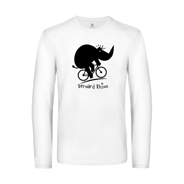 Bernard Rhino-T-shirt manches longues humour velo - B&C - E190 LSL- Thème humoristique  -