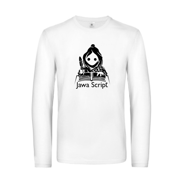 Jawa script-T-shirt manches longues Geek - B&C - E190 LSL- Thème humour Geek - 