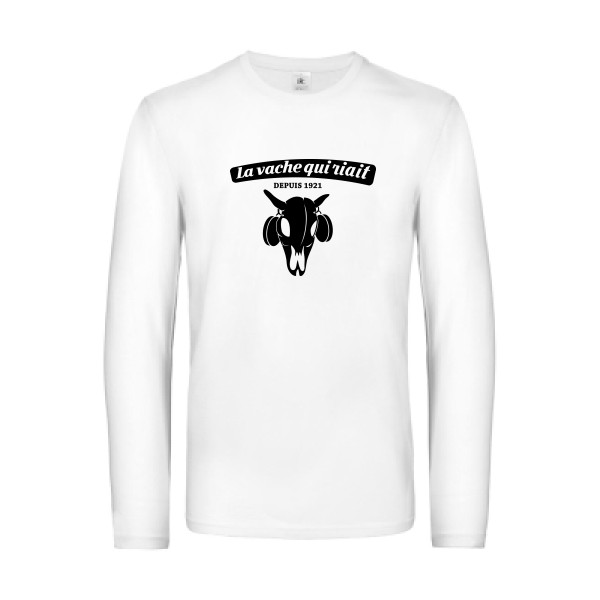 vache qui riait - B&C - E190 LSL Homme - T-shirt manches longues rigolo - thème alcool humour -