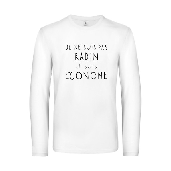 PICSOU - T-shirt manches longues geek Homme  -B&C - E190 LSL - Thème humour et finance-