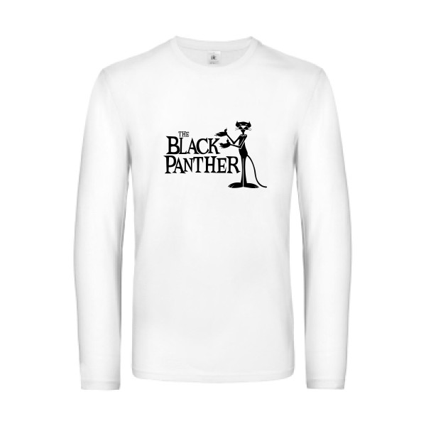 The black panther -T-shirt manches longues cool Homme -B&C - E190 LSL -thème  cinema - 