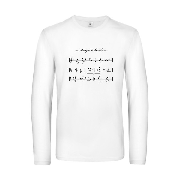 Musique de chambre - T-shirt manches longues coquin pour Homme -modèle B&C - E190 LSL - thème humour potache -