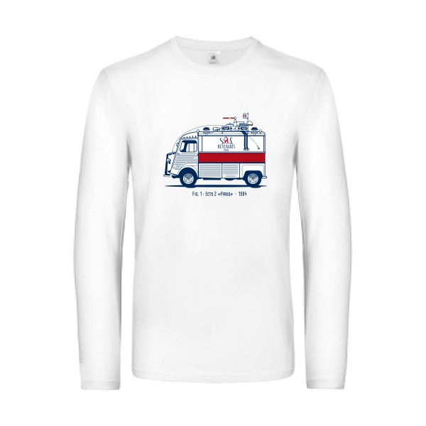SOS REVENANTS -T-shirt manches longues rigolo Homme -B&C - E190 LSL -thème  cinéma et films - 