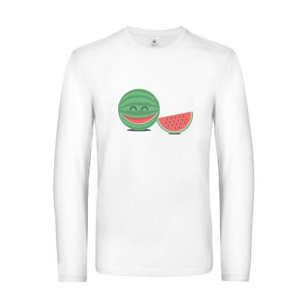 TRANCHE DE RIGOLADE -T-shirt manches longues rigolo imprimé Homme -B&C - E190 LSL -Thème humour enfantin -