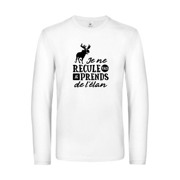 Prendre de l'élan - T-shirt manches longues burlesque pour Homme -modèle B&C - E190 LSL - thème humour et jeux de mots -