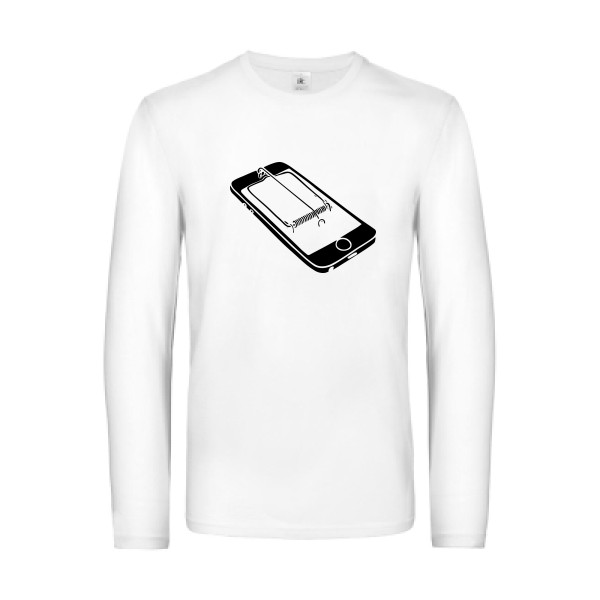 Piège - T-shirt manches longues amusant pour Homme -modèle B&C - E190 LSL - thème Geek et gamer -