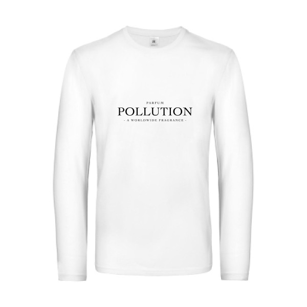 T-shirt manches longues original Homme  - Parfum POLLUTION - 