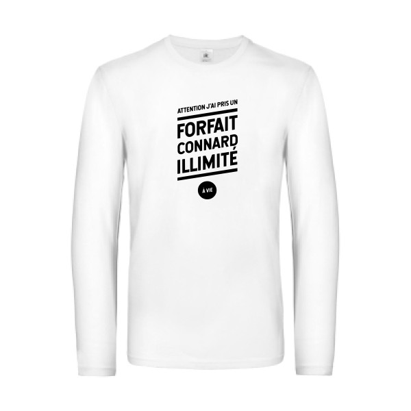 T-shirt manches longues - B&C - E190 LSL - Forfait connard illimité