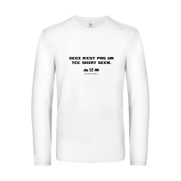 NO GEEK SHIRT - T-shirt manches longues Homme à message - B&C - E190 LSL - thème humour et bons mots