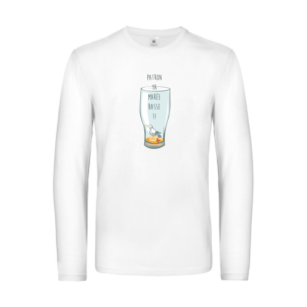 Marée basse - modèle B&C - E190 LSL Homme - T-shirt manches longues - thème humour alcool -