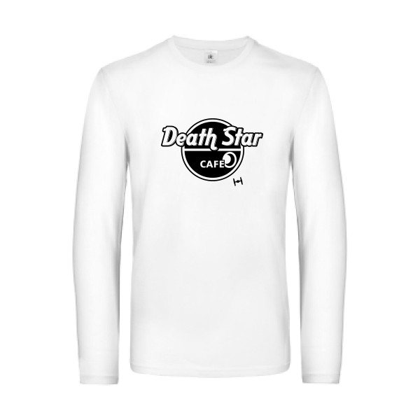 DeathStarCafe - T-shirt manches longues dark pour Homme -modèle B&C - E190 LSL - thème parodie et marque-