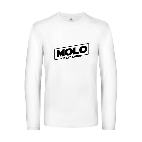 Molo c'est lundi -T-shirt manches longues Homme original -B&C - E190 LSL -Thème original-
