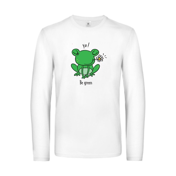 Be Green  - Tee shirt humoristique Homme - modèle B&C - E190 LSL - thème humour et animaux -