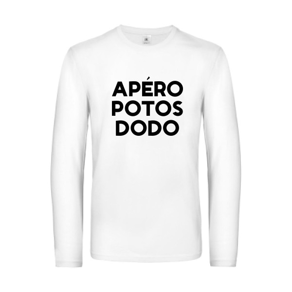 T-shirt manches longues Homme original - Apéro Potos Dodo  -