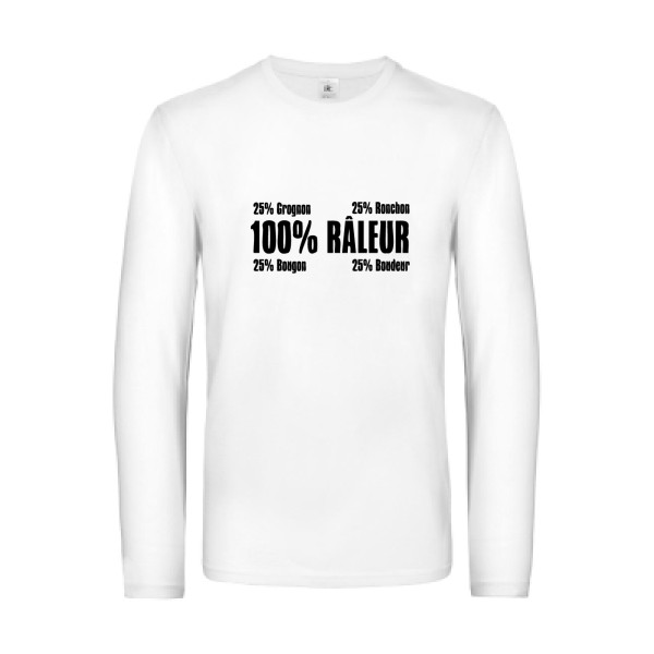 Râleur - T-shirt manches longues Homme original et drôle  - thème humour-B&C - E190 LSL
