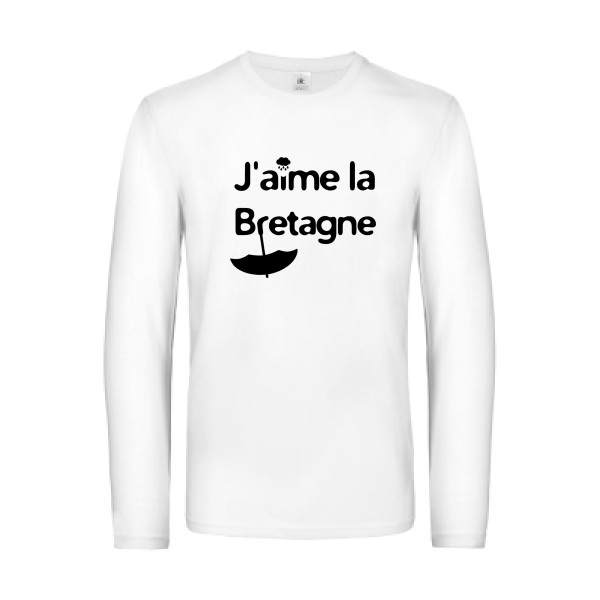 T-shirt manches longues - B&C - E190 LSL - J'aime la Bretagne